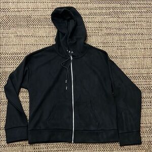 DKNY Classic Black Hoodie with Zip